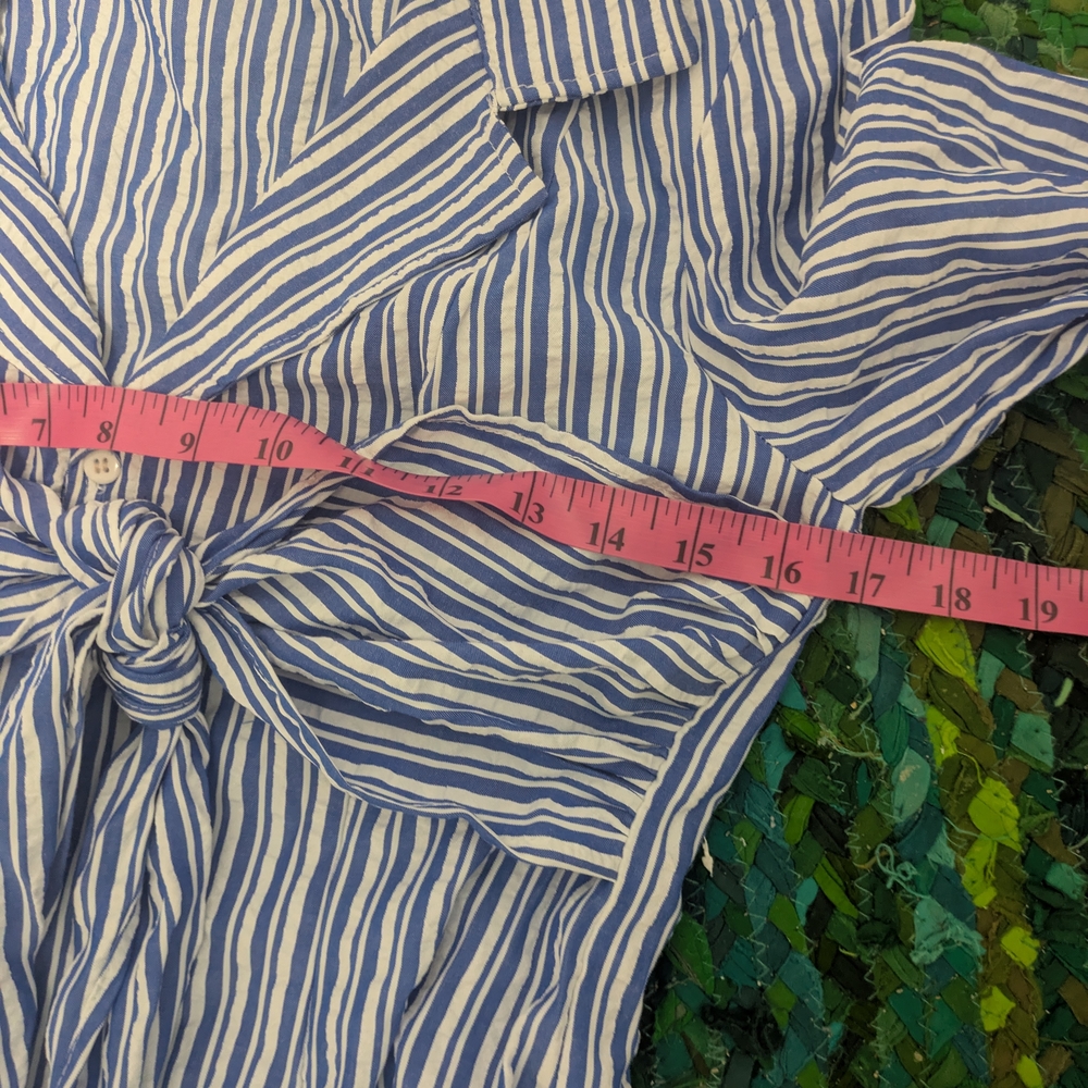 Anthropologie Blue and White Striped Maxi Dress - Picture 12 of 13